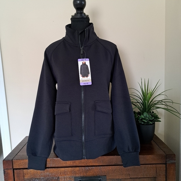 New! Mondetta Full Zip Active Jacket Women's XS Black Luxe Casual Top - Picture 6 of 14